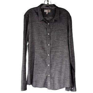 Men's 1901 Charcoal Grey Button up Long sleeve Shirt Size XL